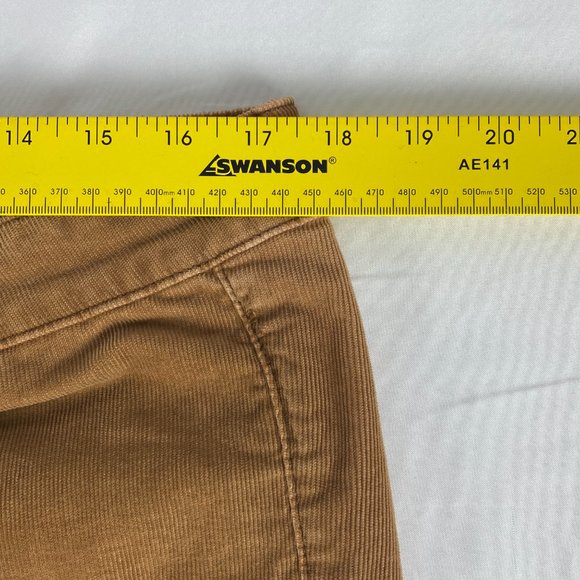 Anthropologie Pilcro Pants Women 35x31* Corduroy Script Lace Up Back Flare‎ Leg - Picture 10 of 14